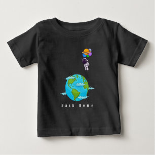 Astronaut Space Art T-Shirt–Floating with Balloons Baby T-Shirt