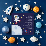 Astronaut Space Birthday Party Invitation<br><div class="desc">Space-themed kids birthday party invitations.</div>