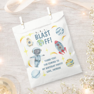Astronaut Space Birthday Party Thank you Favour Bags