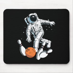 Astronaut Space Bowling Cool Astronaut Bowling Lov Mouse Pad