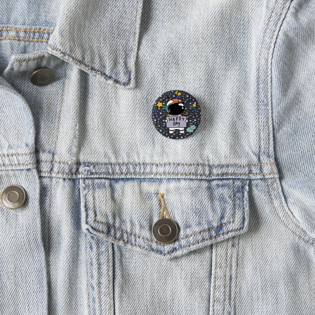 Astronaut Space Cartoon  3 Cm Round Badge (In Situ)