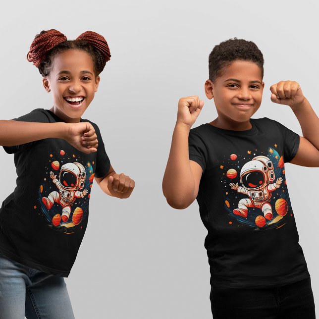 Astronaut Space Cartoon  Tri-Blend Shirt (Astronaut Space Cartoon T-Shirt)