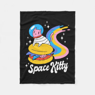 Astronaut Space Cat Fleece Blanket