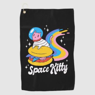 Astronaut Space Cat Golf Towel
