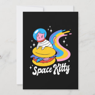 Astronaut Space Cat Invitation