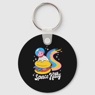 Astronaut Space Cat Key Ring