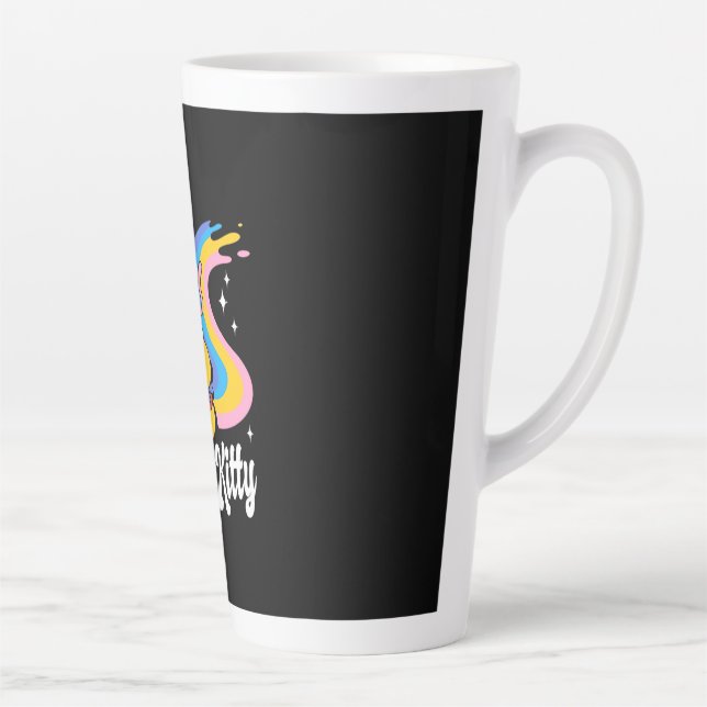 Astronaut Space Cat Latte Mug (Right)