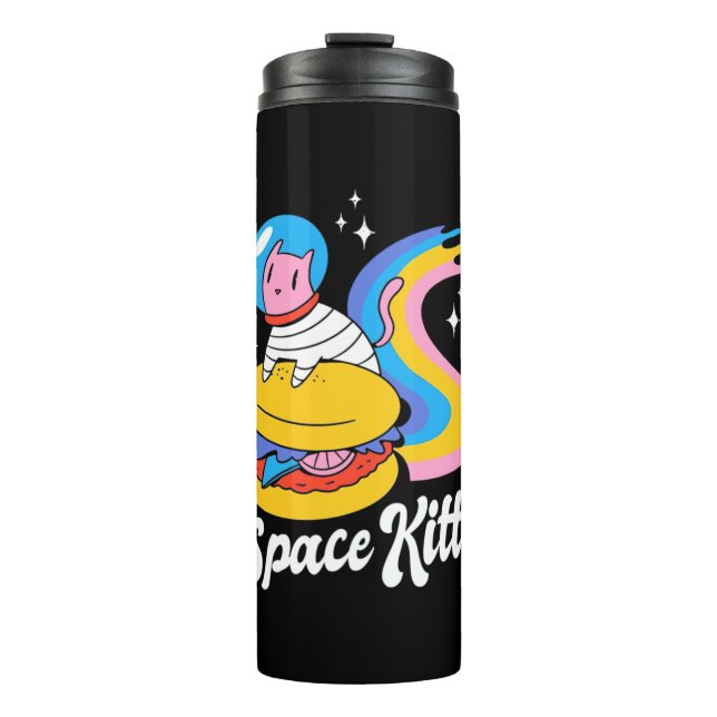 Astronaut Space Cat Thermal Tumbler (Front)