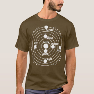 Astronaut Space day Universe Planets Moon Stars  T-Shirt