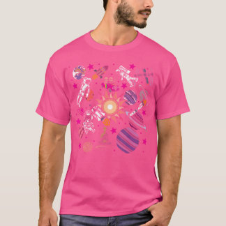 Astronaut Space Doodle Universe Planet Astronomy D T-Shirt