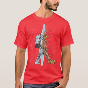 Astronaut Space floating Moon Mars Planets T-Shirt