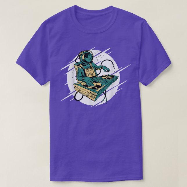 Astronaut Space Music Dj T-Shirt (Design Front)
