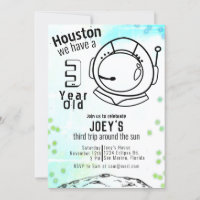 Astronaut Space Neon Birthday