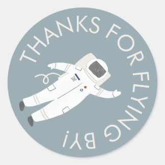 Astronaut Space Party Thank You Favour Sticker