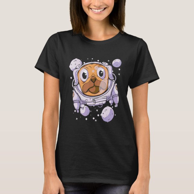 Astronaut Space Suit Space Planets Flight Captain  T-Shirt (Front)