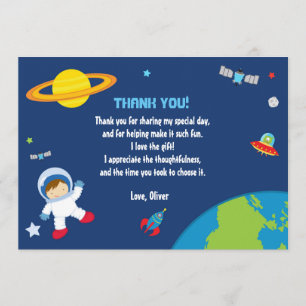 Astronaut Space Thank You Card