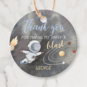 Astronaut Space Thank You Tag