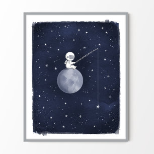 Astronaut space themed nursery print