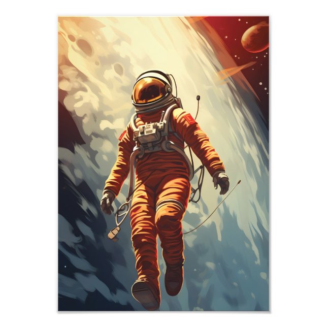 Astronaut Space Travel Photo Print (Front)