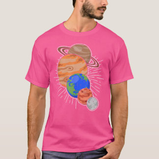 Astronaut Space Travel Planets Astronomy Science T-Shirt