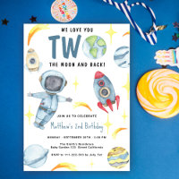 Astronaut Space Two the Moon Birthday