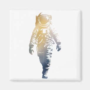 Astronaut Spaceman Discovery Challenge Silhouette Magnet