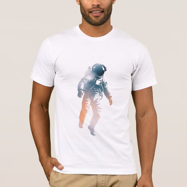 Astronaut Spaceman Discovery Challenge Silhouette  T-Shirt (Front)