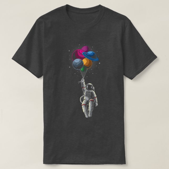 Astronaut Spaceman Planets Space Solar System Astr T-Shirt (Design Front)