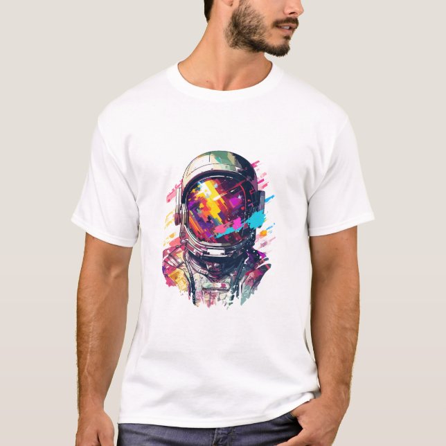 Astronaut Spaceman World Space Discovery Adventure T-Shirt (Front)