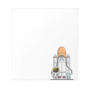 Astronaut & Spaceship Notepad