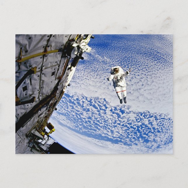 Astronaut Spacewalk Postcard (Front)