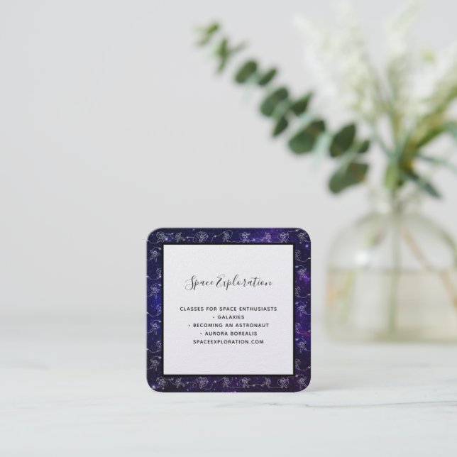 Astronaut Square Business Card (Standing Front)