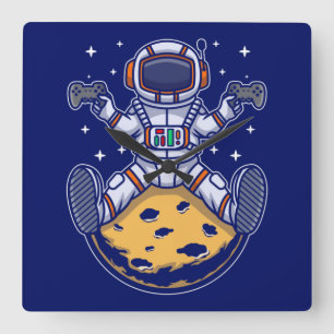 Astronaut Square Wall Clock