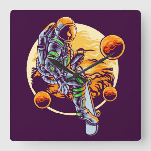 Astronaut Square Wall Clock