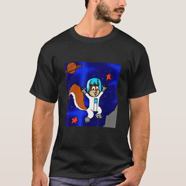 Astronaut Squirrel in Space T-Shirt (Front)