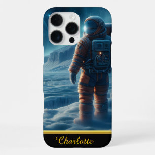 Astronaut stands on a frost-covered surface iPhone 16 pro max case