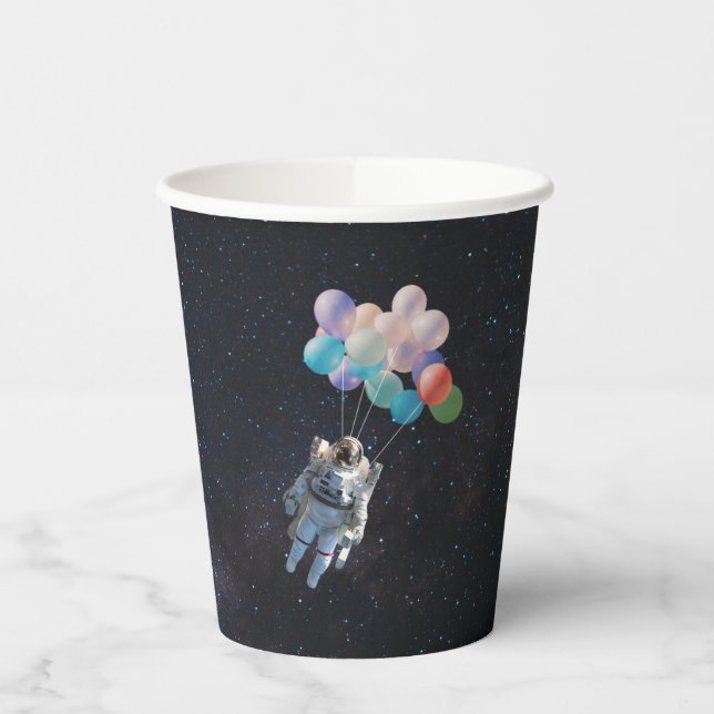 Astronaut Stars & Space Colourful Balloons Paper Cups (Left)