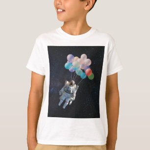 Astronaut Stars & Space Colourful Balloons T-Shirt