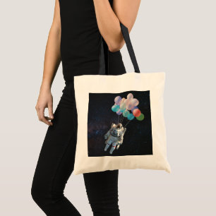 Astronaut Stars & Space Colourful Balloons Tote Bag