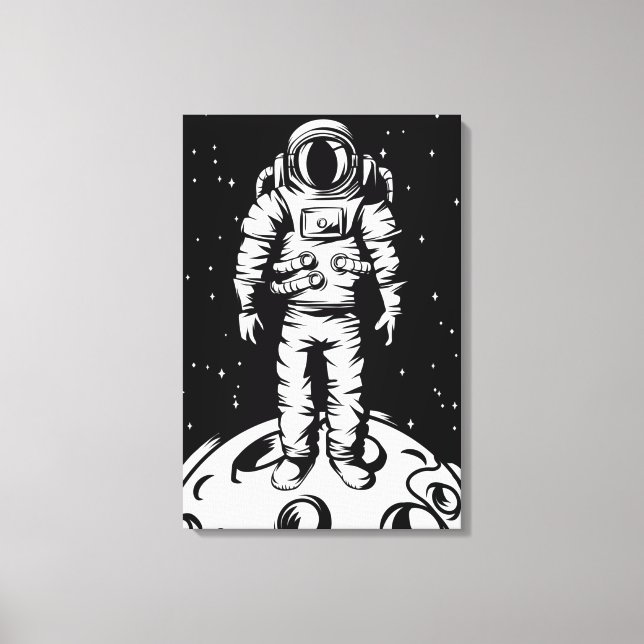 Astronaut Status Stretched Canvas Print (Front)