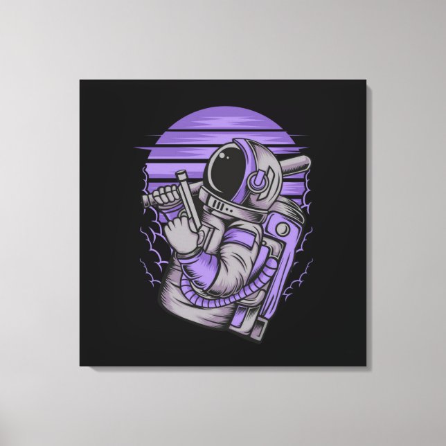Astronaut Status Stretched Canvas Print (Front)
