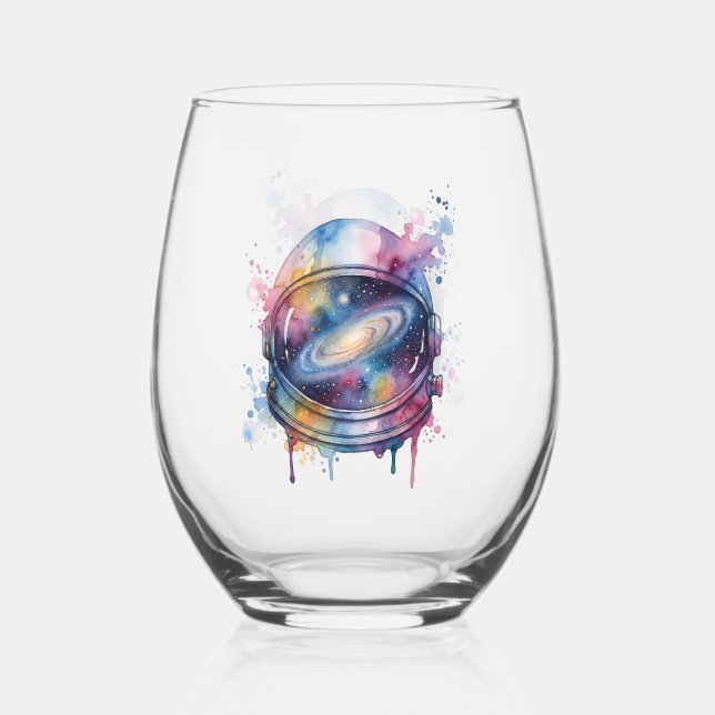 Astronaut Stemless Wine Glass (Front)
