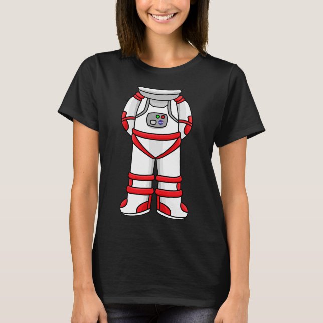 Astronaut Suit Head Cool Space Rocketman Halloween T-Shirt (Front)