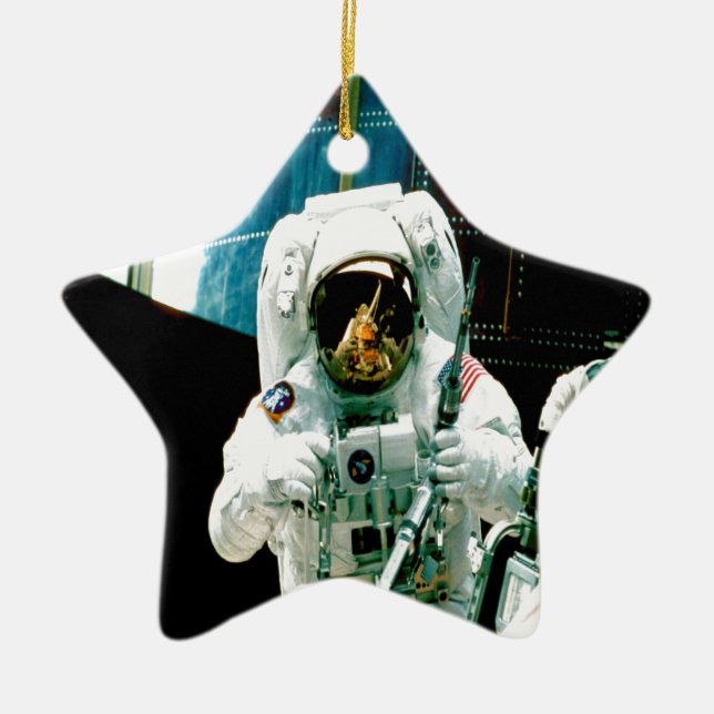 astronaut  suit space nasa aerospace ceramic tree decoration (Front)