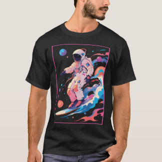 Astronaut Surfing In Space T-Shirt