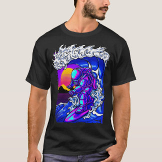 Astronaut Surfing Wave T-Shirt