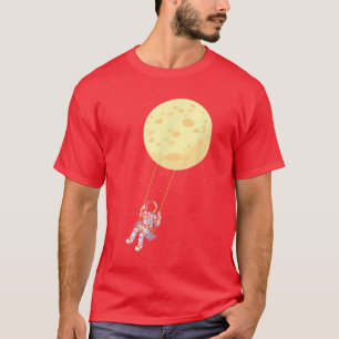 Astronaut swing moon space children astronauts  T-Shirt