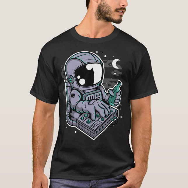 Astronaut Synth - Funny Outer Space Lovers T-Shirt (Front)