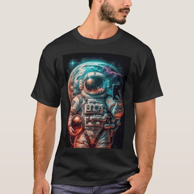 Astronaut Takes A Selfie T-Shirt (Front)