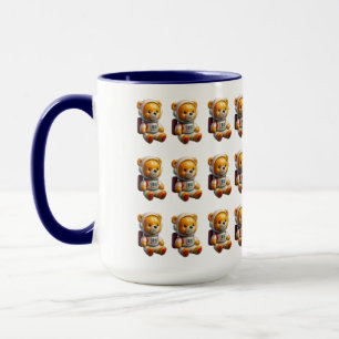 Astronaut Teddy Pattern Mug